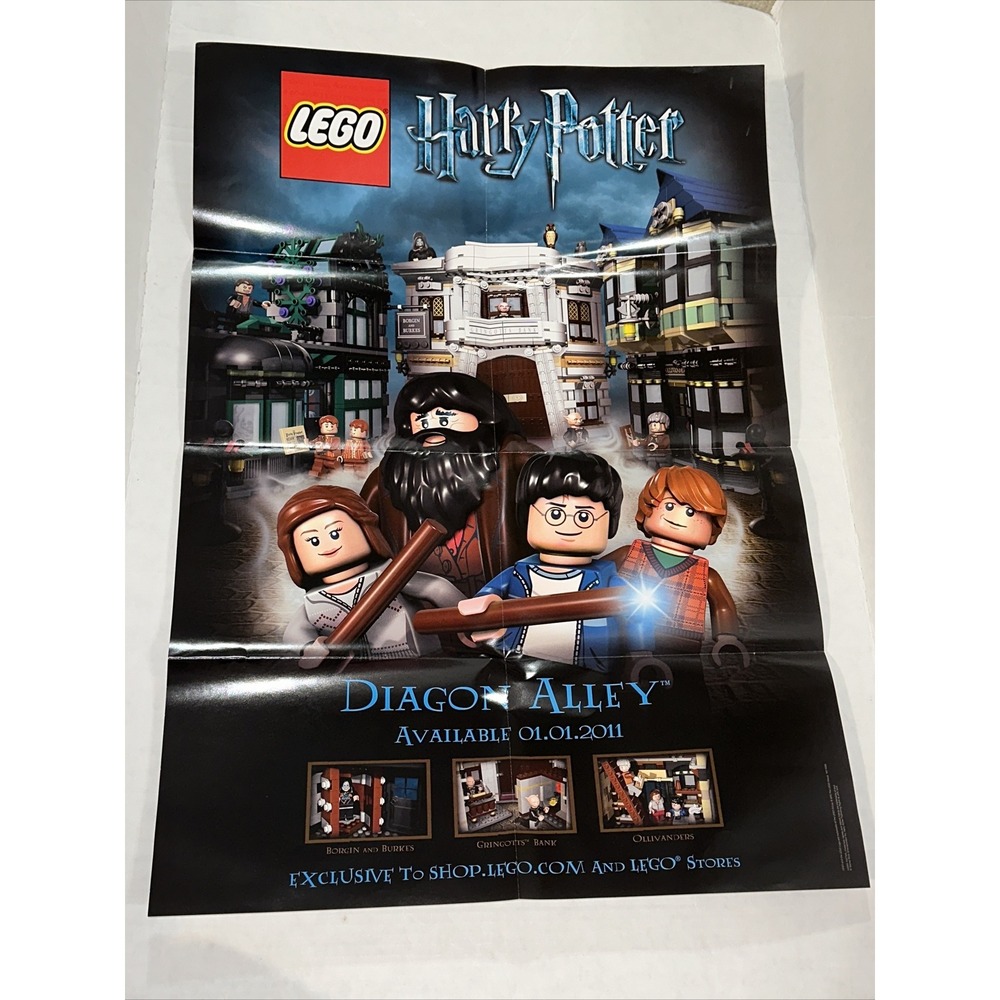 LEGO Harry Potter Diagon Alley 2011 Limited Edition Poster 42939/109000 Promo